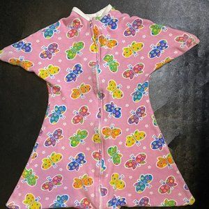 Small Zipadee Zip  sleepsack - pink butterflies